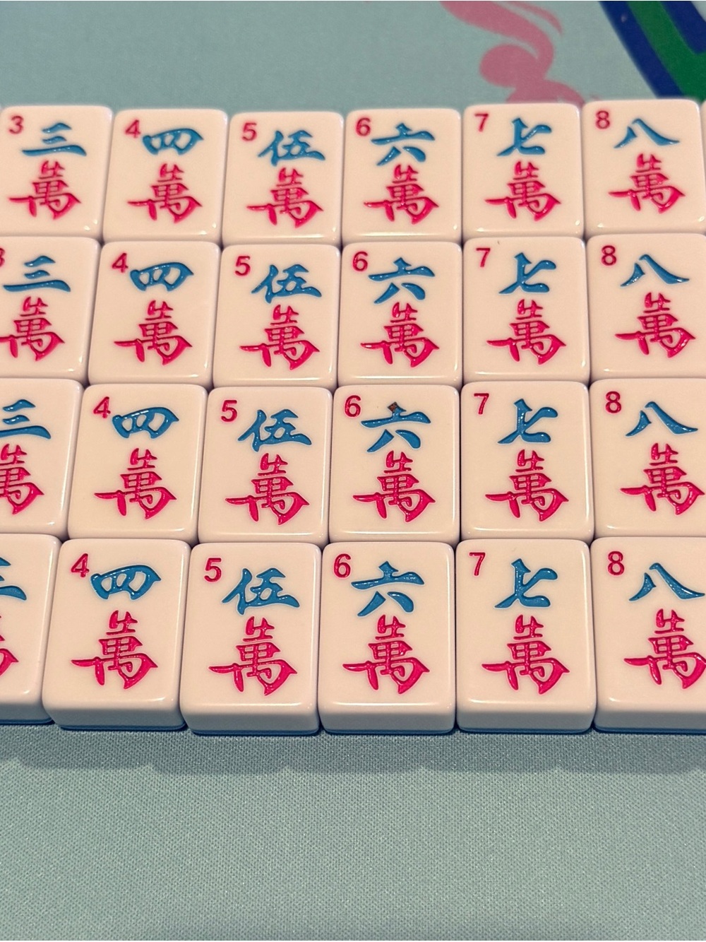 New, American Mahjong Set - 166 Tiles with Blue Back - Picture 5 of 8